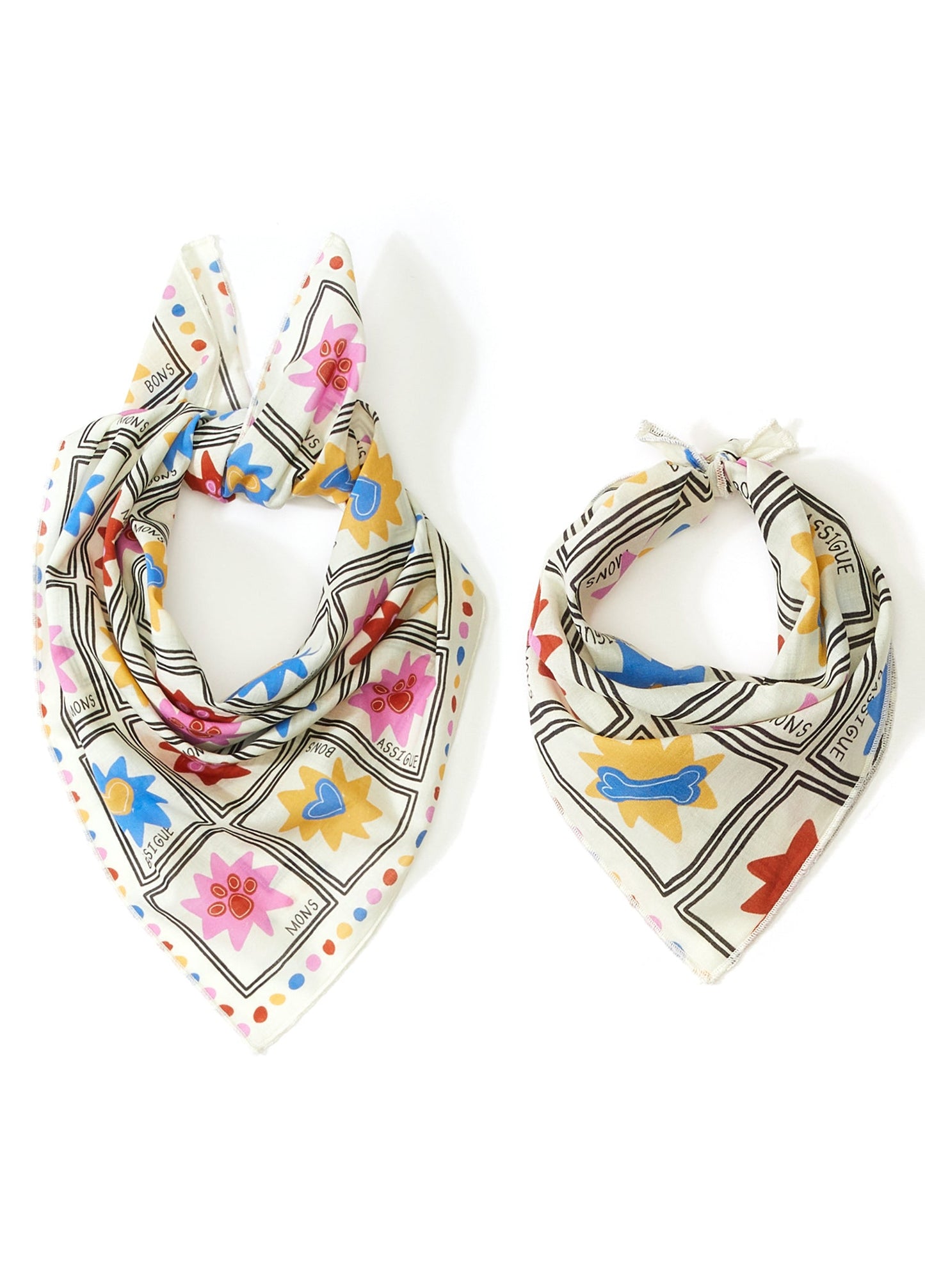 Block Print Bandana Set - MONS BONS