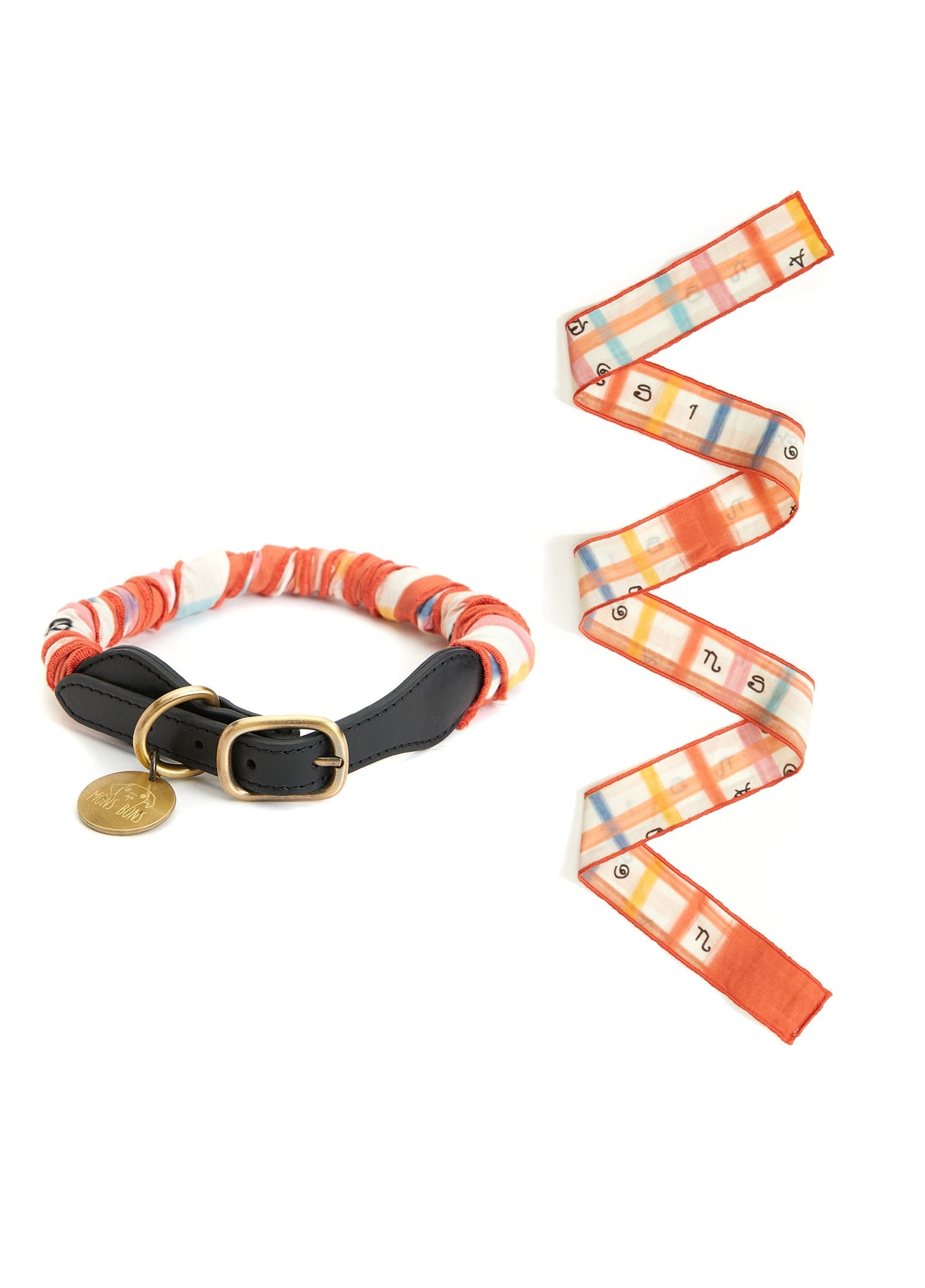 Square Print İnce Fular & Tasma Set - MONS BONS