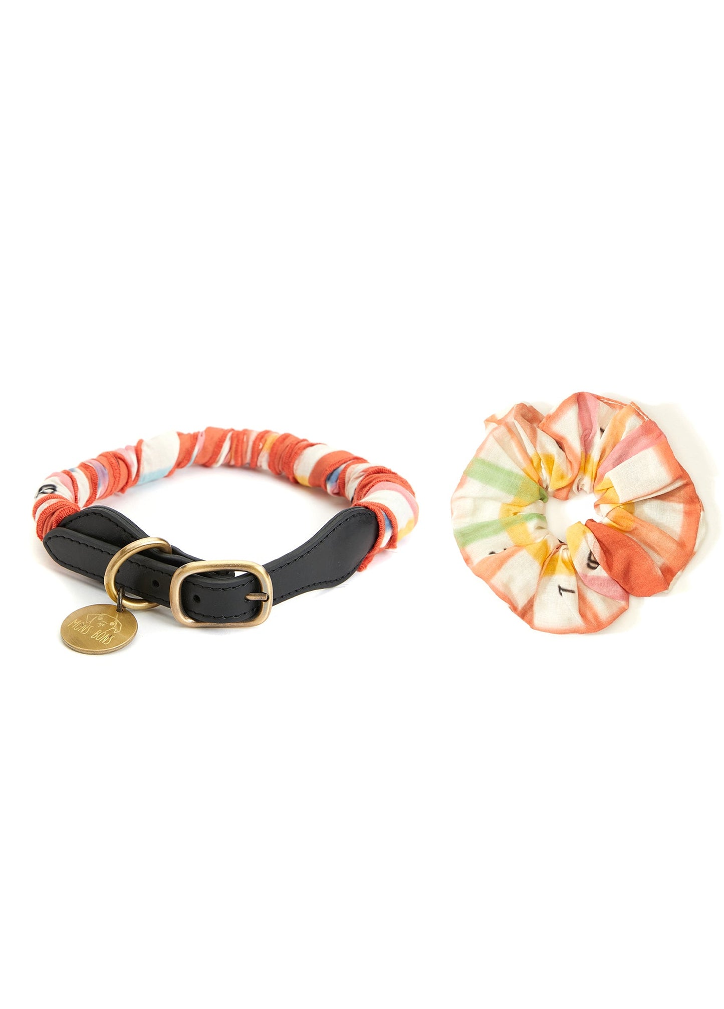 Square Print Saç Tokası & Tasma Set - MONS BONS