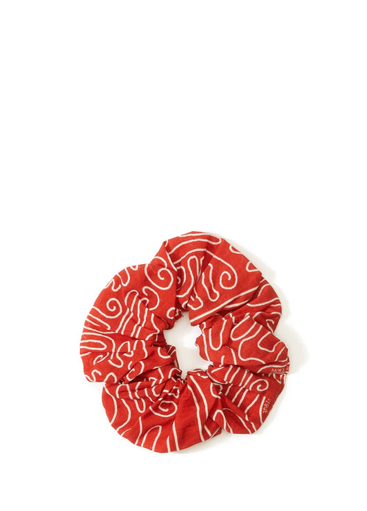 Kırmızı Abstract Print Scrunchie - MONS BONS