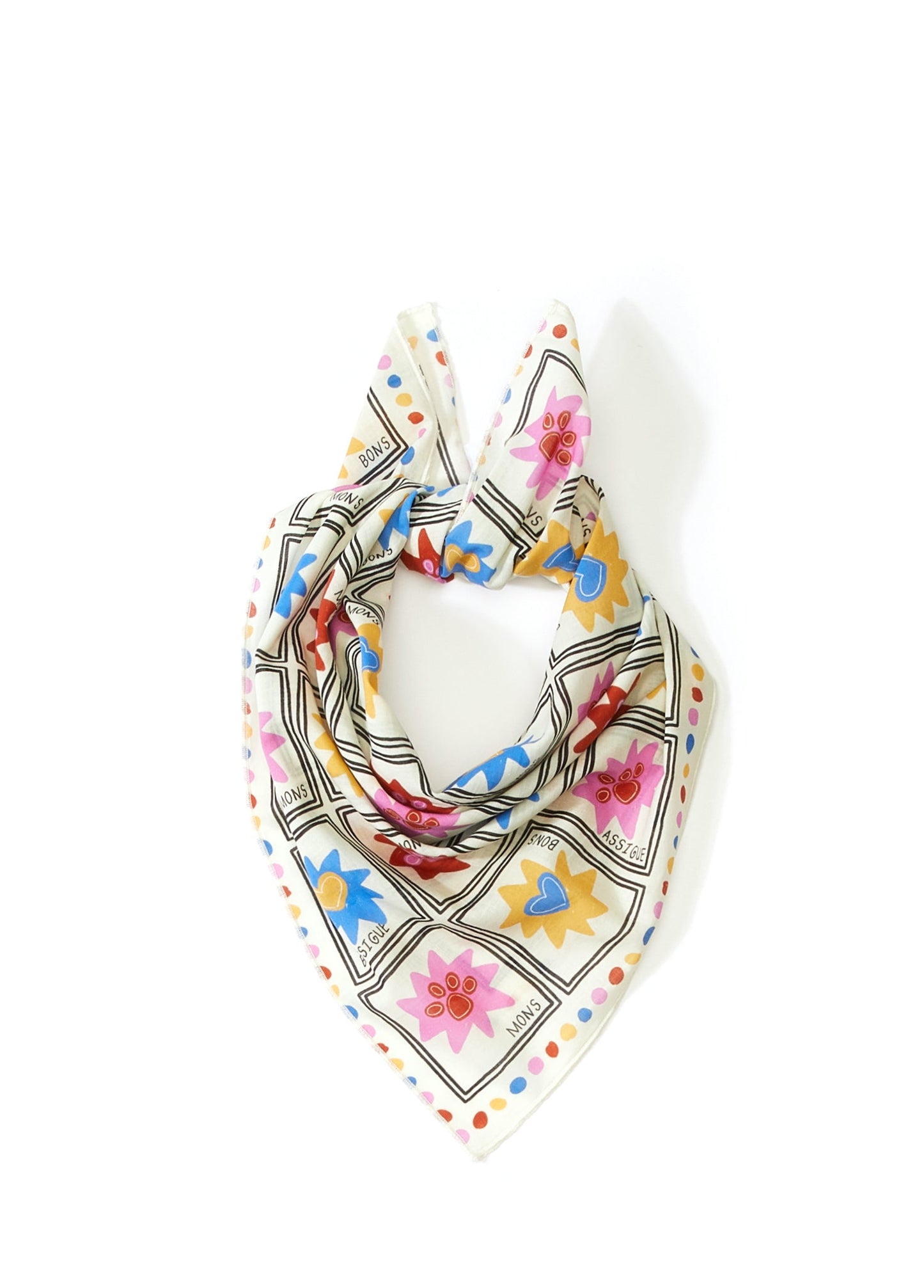 Mons Bons x Bassigue Block Print Scarf - MONS BONS