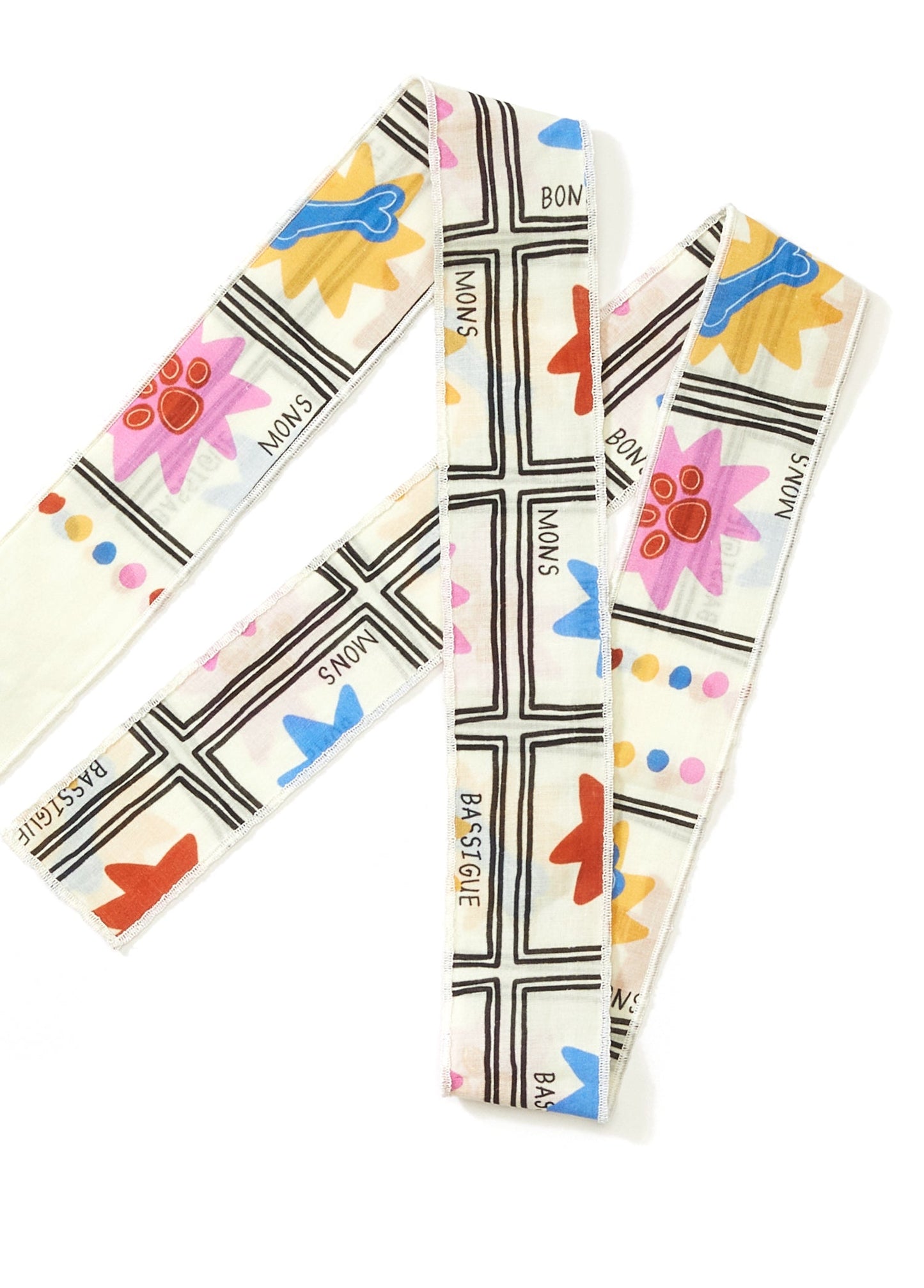 Mons Bons x Bassigue Block Print Twilly - MONS BONS