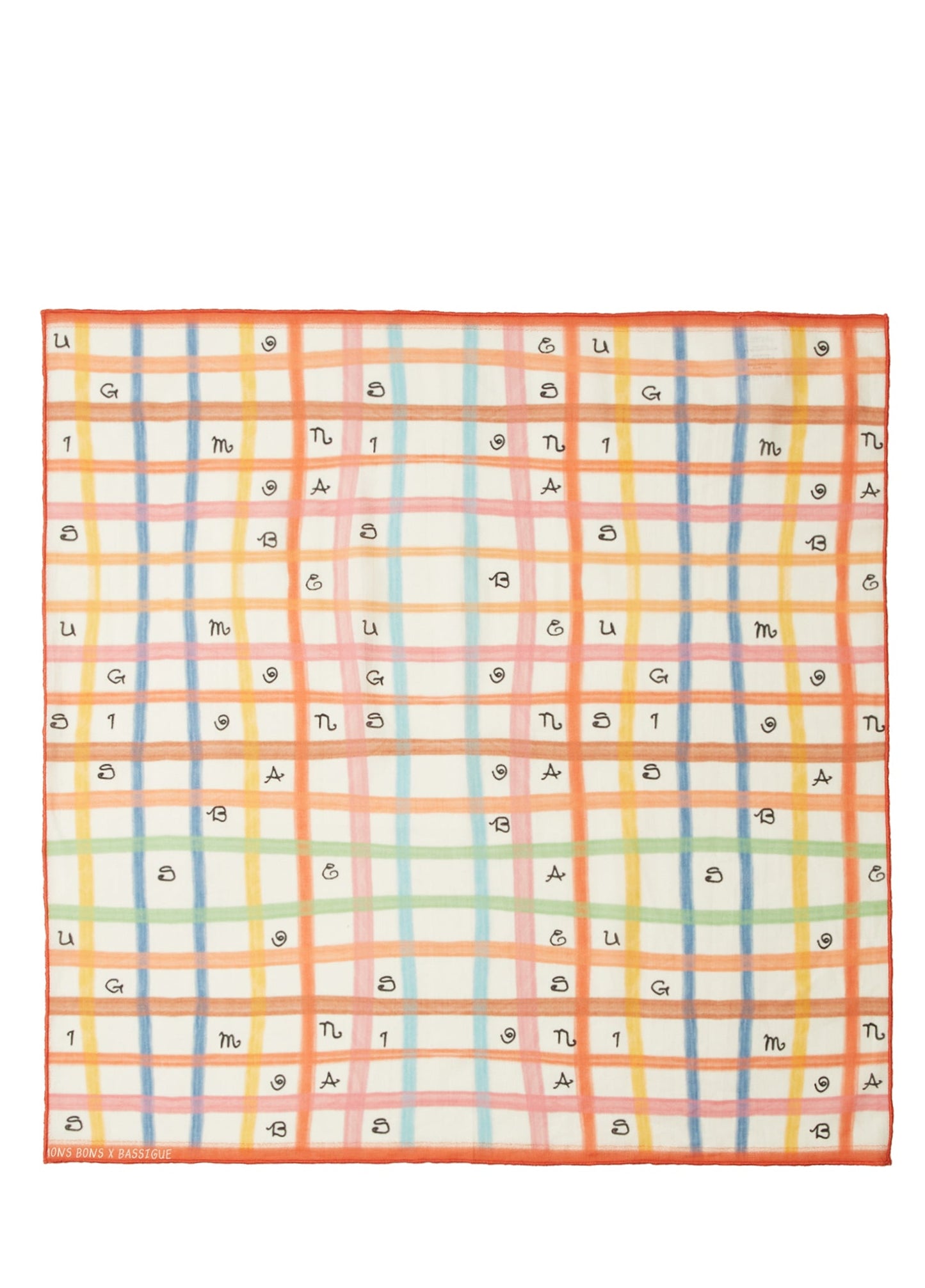 Mons Bons x Bassigue Square Print Scarf - MONS BONS