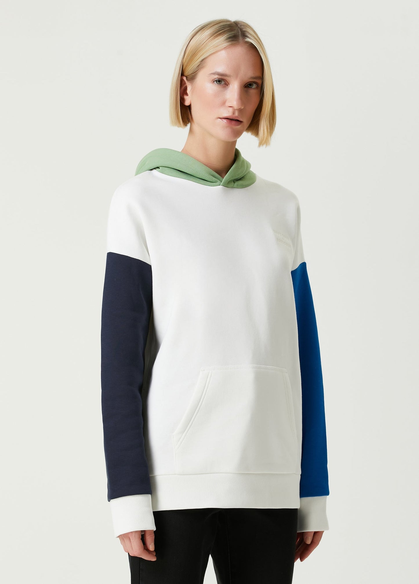 Mons Bons x Bassigue Green Color Block Hoodie - MONS BONS