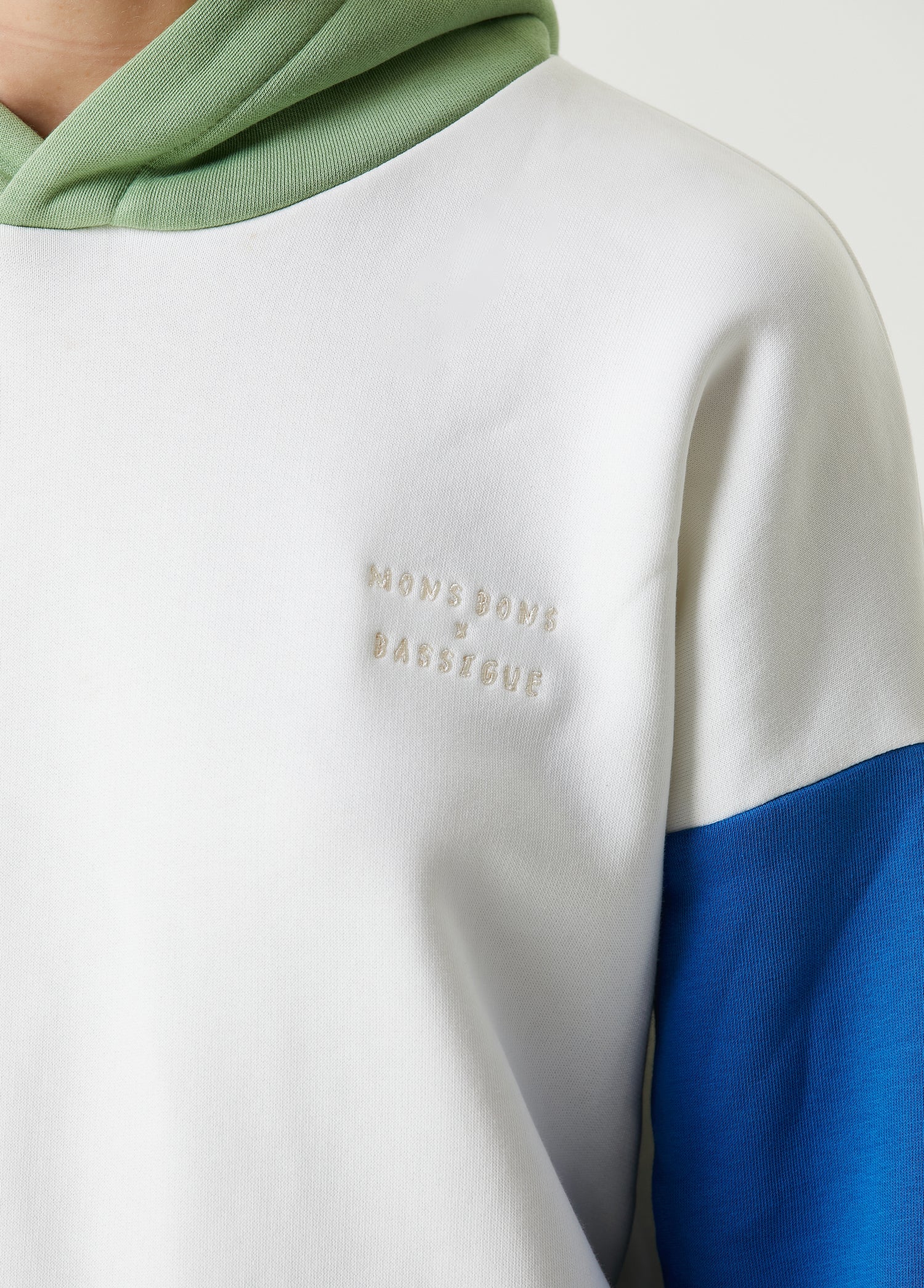 Mons Bons x Bassigue Green Color Block Hoodie - MONS BONS