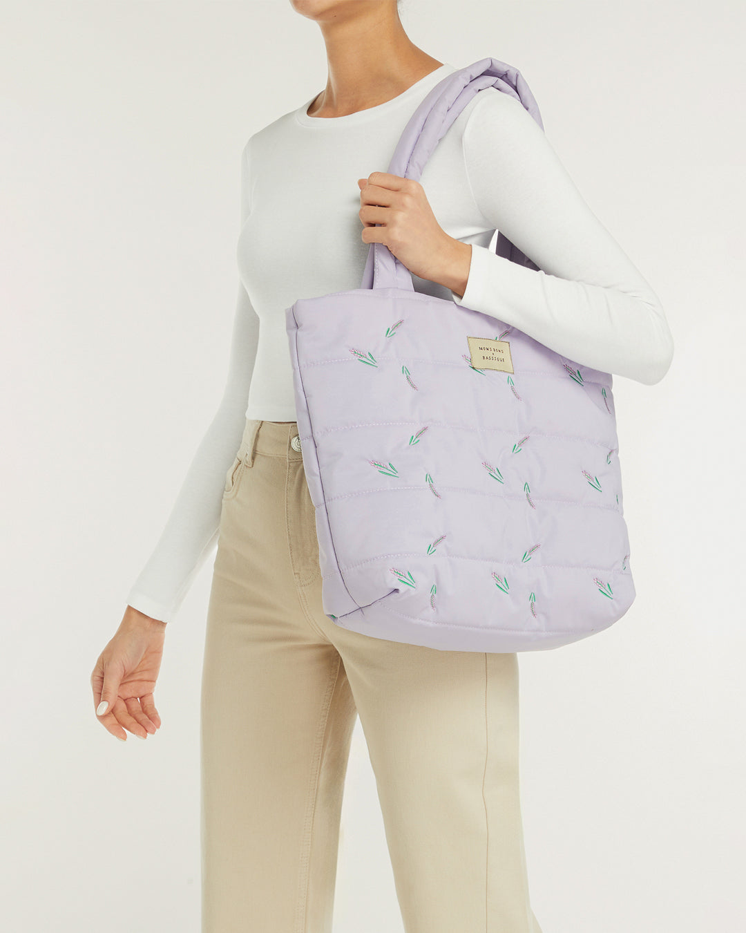 Lavanda Puffer Tote Bag