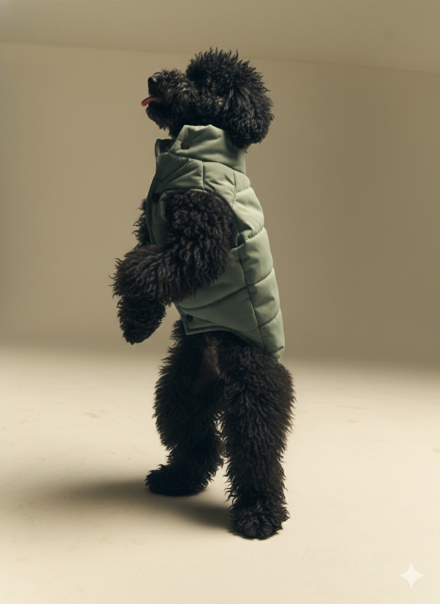 Mons Bons Puffer Vest - Sage Green