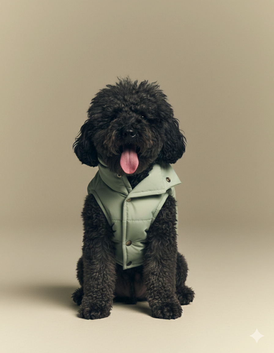 Mons Bons Puffer Vest - Sage Green