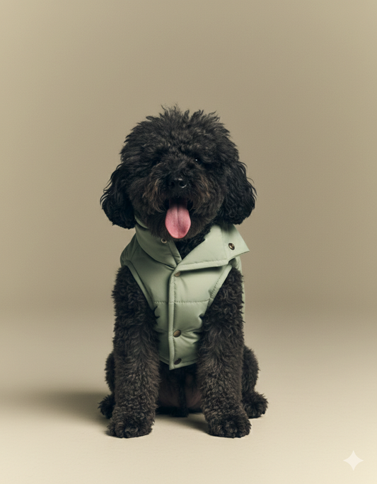 Mons Bons Puffer Vest - Sage Green